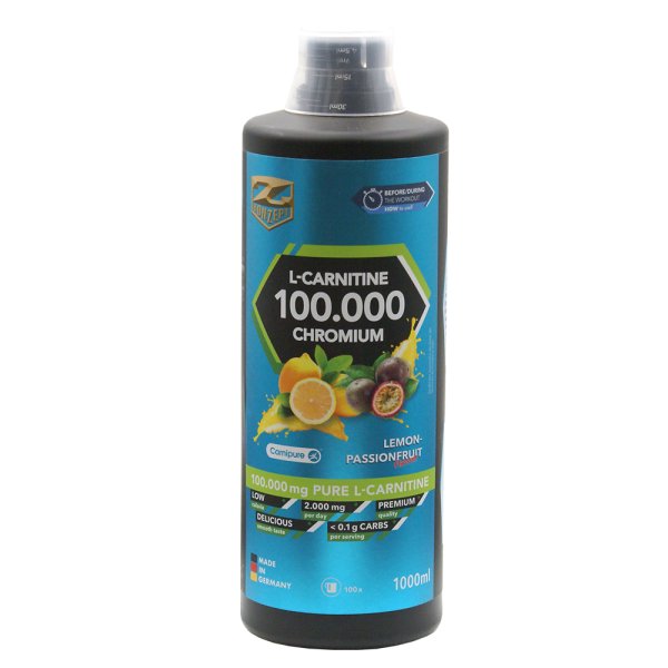 Z-Konzept L-Carnitine 100.000 Chromium Liquid, Lemon-Passionsfruit